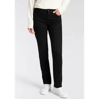 Slim-fit-Jeans MAC "MELANIE", Damen, Gr. 36, Länge 30, schwarz, schwarz, Denim/Jeans, Obermaterial: 90% Baumwolle, 8% Polyester, 2% Elasthan, unifarben, slim fit lang, Jeans Slim-fit-Jeans, mit Stretch, in 4-Pocket-Form