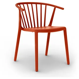 Armlehnstuhl Woody Grupo Resol rot, Designer Josep Lluscà, 59x74.2x56.5 cm