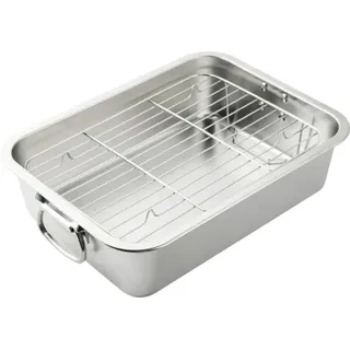 TENNEKER Edelstahl Grillschale m. Rost L