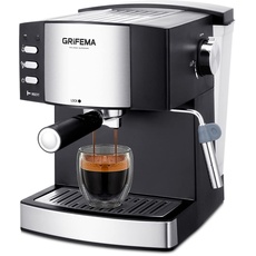 GRIFEMA GC3002 Kaffeevollautomat mit Latte go Milchsystem für Cappuccino, Coffee Machine mit Mahlwerk, 2-Tassen-Funktion, 1,6 Liter Wassertank, Schwarz