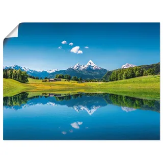 ARTland Panoramasicht idyllische Sommer »Landschaft in den Alpen« 80x60cm