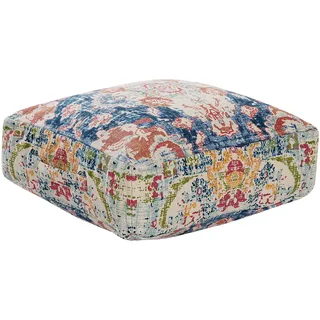 Beliani Pouf Mehrfarbig, Naturmaterialien, 1-Sitzer, Quadratisch, 50x20x50 cm Wohnzimmer, Hocker, Poufs