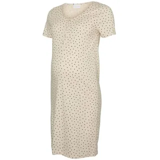 Mamalicious Mira Star Maternity Pyjama - Birch / Small Black Hearts - S