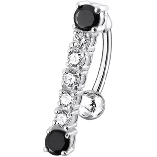 Firetti Bauchnabelpiercing »Schmuck Geschenk Piercing Silber 925 Körperschmuck«, mit Zirkonia (synth.), silberfarben