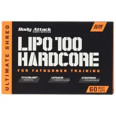 Body Attack Lipo 100 Hardcore, 1er Pack (1 x 60 Kapseln)