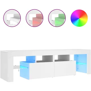 vidaXL TV-Schrank mit LED-Beleuchtung Weiß 140x36,5x40 cm