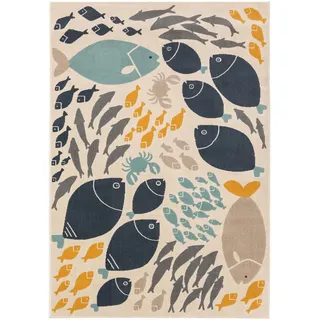 Lytte Kinderteppich Fabius Multicolor 80x150 cm , Textil , Rechteckig , 80x150 cm , Oeko-Tex® Standard 100 , wasserabweisend , Teppiche und Böden, Teppiche, Kinderteppiche