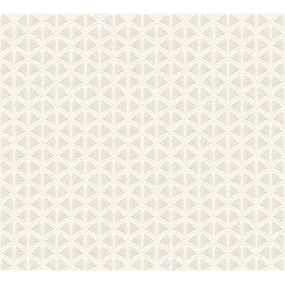 A.S. Création Vliestapete Art Deco Glitzer Beige-Weiß leicht strukturiert FSC®
