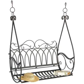 Denk DanDiBo Hängebank Metall Braun Wetterfest Schaukel Gondel Hängesessel 1868 2 Sitzer Gartenbank