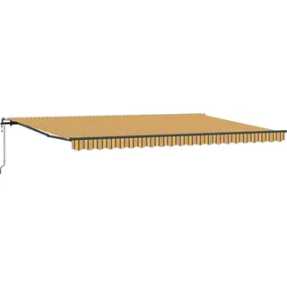 Einziehbare Markise Mehrfarbig 500 x 300 cm Stoff und Aluminium - Creme