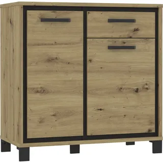 Forte Trondheim 91,4 x 91,2 x 41,5 cm artisan eiche / schwarz