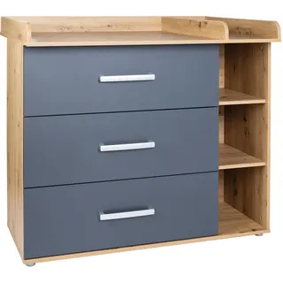 Arthur Berndt Wickelkommode Alessio 115/100/75 cm Anthrazit Artisan oak,