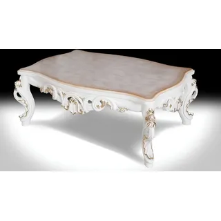 Couchtisch Tisch Designer Beistelltisch 130x80 Couchtische Tische Barock - Weiß