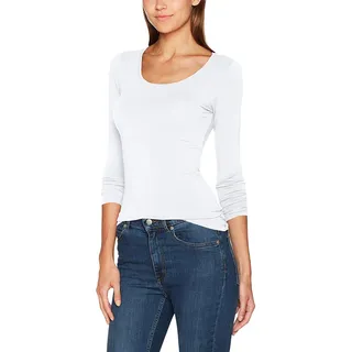 Only Onllive Love Life L/S Oneck Top Noos JRS T Shirt, Weiß, M EU