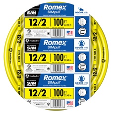 Southwire 28828228 100' 12/2 mit Boden Romex Marke Simpull Wohnbereich Indoor Elektrodraht Typ NM-B, gelb