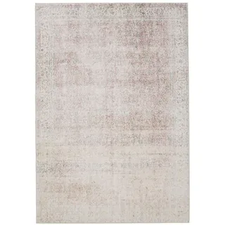 benuta Basic Waschbarer Teppich George - Beige/Rosa 60x120 cm - Kunstfaser - Rechteckig & im Style: Vintage, Elegant, Retro - Pflegeleicht für