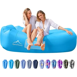 AlphaBeing Aufblasbare Liege Strandkorb Zubehör, Luftsofa Hängematte Aufblasbare Couch für Camping Hinterhof See mit Kompressionssäcken, Ideale Outdoor-Geschenke für Erwachsene