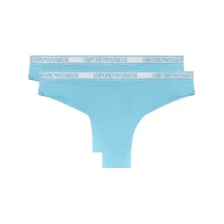 Emporio Armani für Damen. EW000404_AF19028 2er Set Tangas Iconic Mikrofaser türkis (L), Blau, Heimtextilien, Polyamid
