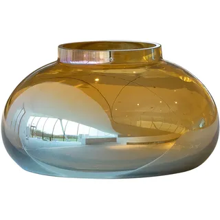 LEONARDO "Dekovase Poesia, goldfarben", handgefertigtes Deko-Objekt aus Glas, goldfarben