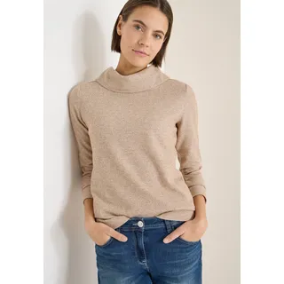 Cecil Sweatshirt, mit Tape-Details an Ärmeln, urban taupe melange