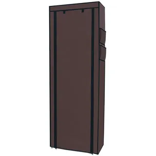Intirilife Stoffschrank Braun, Textil 28x9x58 cm Schlafzimmer, Kleiderschränke, Stoffschrank