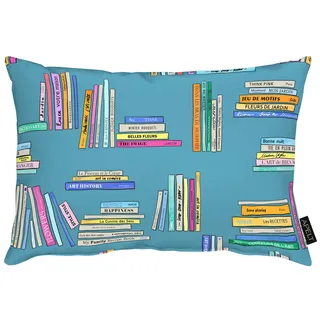 Dekokissen APELT "Carta - Digitaldruck auf Samt", turkis, rose, bedruckt, B:40cm H:10cm L:60cm, Polyester, Dekokissen_Sitzkissen_Kissenhüllen, Dekokissen, inclusive Soft-Kissenfüllung 100% PES