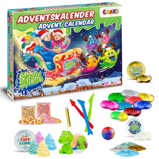 Craze Magic Slime Adventskalender 2021 mit Schleim für Mädchen Jungen , Spielzeugkalender Kinderschleim