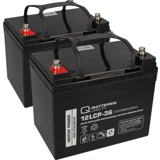 Q-Batteries Akku kompatibel E-Mobile E-Scooter Vermeiren 2x 12V 36Ah