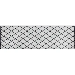 Zala Living Home Fußmatte für Innen und Außen 50x150cm – Fussmatte Schmutzfangmatte Modernes-Design Türmatte Waschbar & Wetterfest, rutschfest für Eingangsbereich & Außenbereich – Scale Schwarz