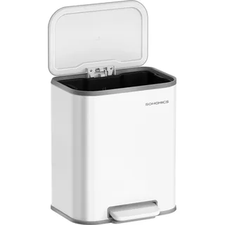 Songmics Mülleimer 20 l Weiß