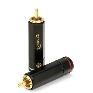 Dynavox High-End Cinch-Stecker 4er-Set, schwarz