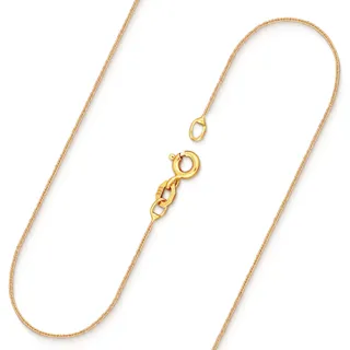 EDELIND Sehr feine Damen Goldkette Echtgold | Halskette in 333/8K Gelbgold | Stilvolle Eleganz Kette für Damen | 36 cm Länge | ca. 0.7 Gramm | Made in Germany