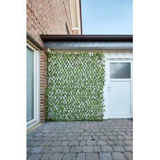 Bild von Kunsthecken-Sichtschutz »Spalier Jadeblatt«, ausziehbarer Zaun, mit Kunstranke, natürliche Optik, Sichtschutz grün