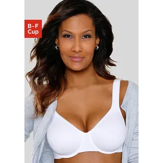 Minimizer-BH LASCANA, Damen, Gr. 90, Cup C, weiß, Microtouch, Obermaterial: 82% Polyamid (TACTEL), 18% Elasthan (LYCRA), BHs Minimizer-BH, mit Bügel aus seidiger Microfaser – ideal für große Größen, Topseller