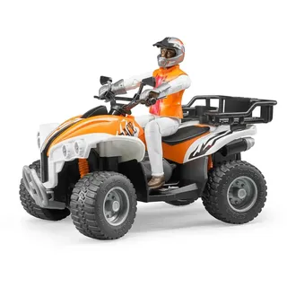 bruder 63000 - Quad mit Fahrer - 1:16 Spielzeug-Figur Mann Mensch Fahrzeug Geländewagen