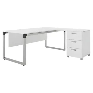 JV moebel Schreibtisch Buche Weiß