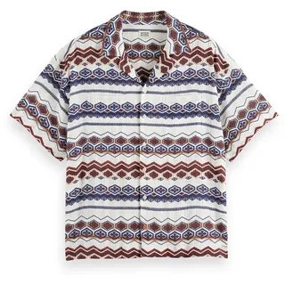 Scotch & Soda 178443 Kurzarmhemd - Red Blue Multi - S