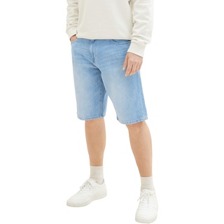 TOM TAILOR Herren 1036290 Bermuda Jeans Shorts, 10118 - Used Light Stone Blue Denim, 32