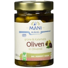 Bild Grüne & Kalamata Oliven in Olivenöl bio, 2er Pack (2 x 280 g)
