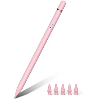 Pencil 1. Generation für iPad 2018-2026, 20 Mins mit USB C Schnellladung & Magnetische Absaugung, Stifte für Nintendo DS für iPad 11-6 Gen, Air 3-5/M2/M3/M4, Mini 5-7, Pro 11"/12,9"/13''M4 M5 (Pink)