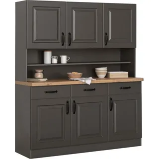 WIHO KÜCHEN Küchenbuffet Erla 150 x 50 x 181 cm Grau