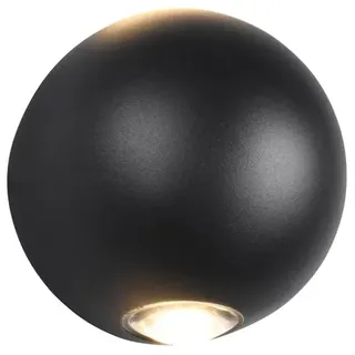 Trio Leuchten LED Außen Wandleuchte Avisio 246760232, Aluminium Druckguss Schwarz matt, inkl. 2x 2 Watt LED