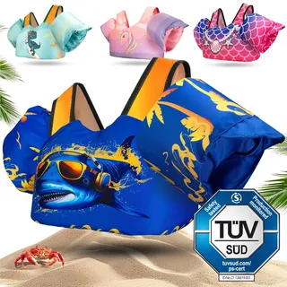 KIDVERSE Schwimmweste Kinder 3-6 Jahre - Geprüfte Qualität - Schwimmweste mit Schwimmflügel für Kinder - Schwimmhilfe für Jungen & Mädchen bis 30kg - Auftriebsweste - Schwimmtraining