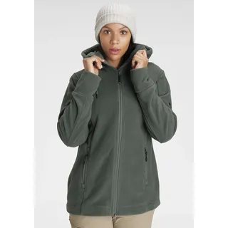 Fleecejacke POLARINO, Damen, Gr. 46, grün (salbeigrün), Fleece, Obermaterial: 100% Polyester, unifarben, hüftbedeckend, mit Daumenlöchern, Jacken Fleecejacke, für kalte Tage, aus Fleece, sportlicher Stil, atmungsaktiv, Topseller