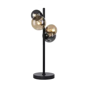 Tischlampe Glas 4-flammig Bernstein Rauchgrau 48 cm G9 Tischleuchte blendarm