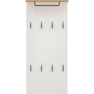 Schildmeyer Garderobenpaneel Marit 50 x 110,6 x 19,9 cm Weiß/Eiche