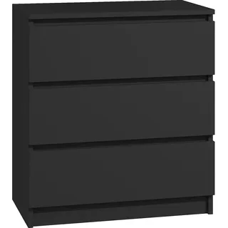 roe furniture - Kommode mit 3 Schubladen Sideboard Schwarz mat Anrichte holz