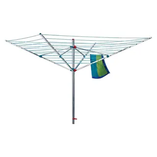 Blome Wäschespinne Alustar 50 aus Aluminium, frei drehbar, 50 m Leinenlänge - Silber