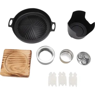 Mini BBQ Grill Stick Proof Smokeless Portable Tischgrill für Camping Picknick Home(HN BBQ18D ) - Schwarz