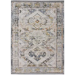 Atticgo Vintage-Teppich Beige Springs 154/230 cm , Multicolor, Beige, Blau, Kupferfarben , Textil , Mode , Rechteckig , 154x230 cm , Oeko-Tex® Standard 100 , antistatisch, für Fußbodenheizung geeignet, leicht zusammenrollbar , Teppiche und Böden, Teppiche, Vintageteppiche